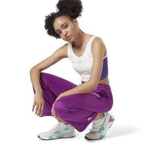 Reebok Classic Vector Muskelshirt Damen - Weiß/Lila - DE 784-IRO